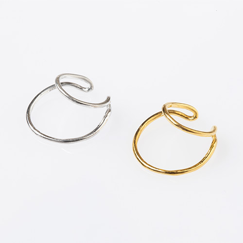 Double ear cuff / silver